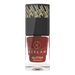Herlan Glitter Nail Enamel Resplendent Red