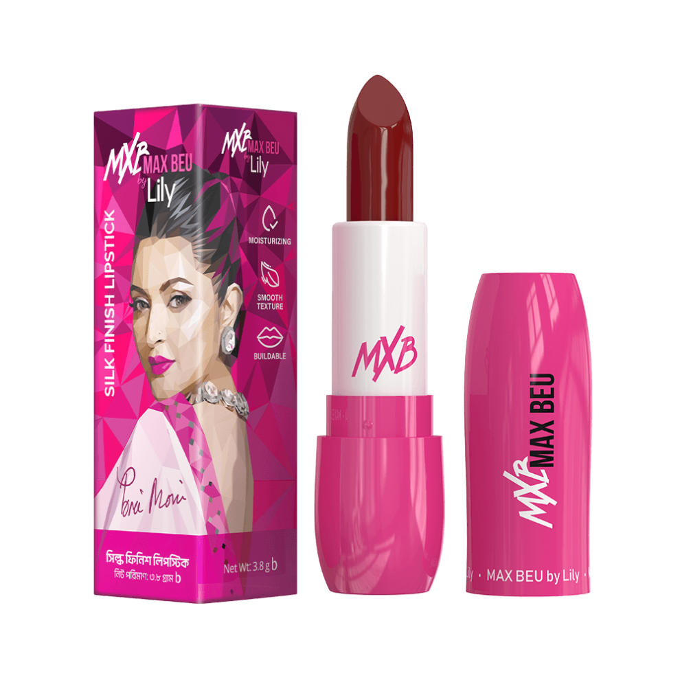 Max Beu Silk Finish Lipstick - 53 - Herlan