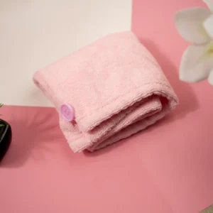 Hair Dry Towel Wrap - Pink