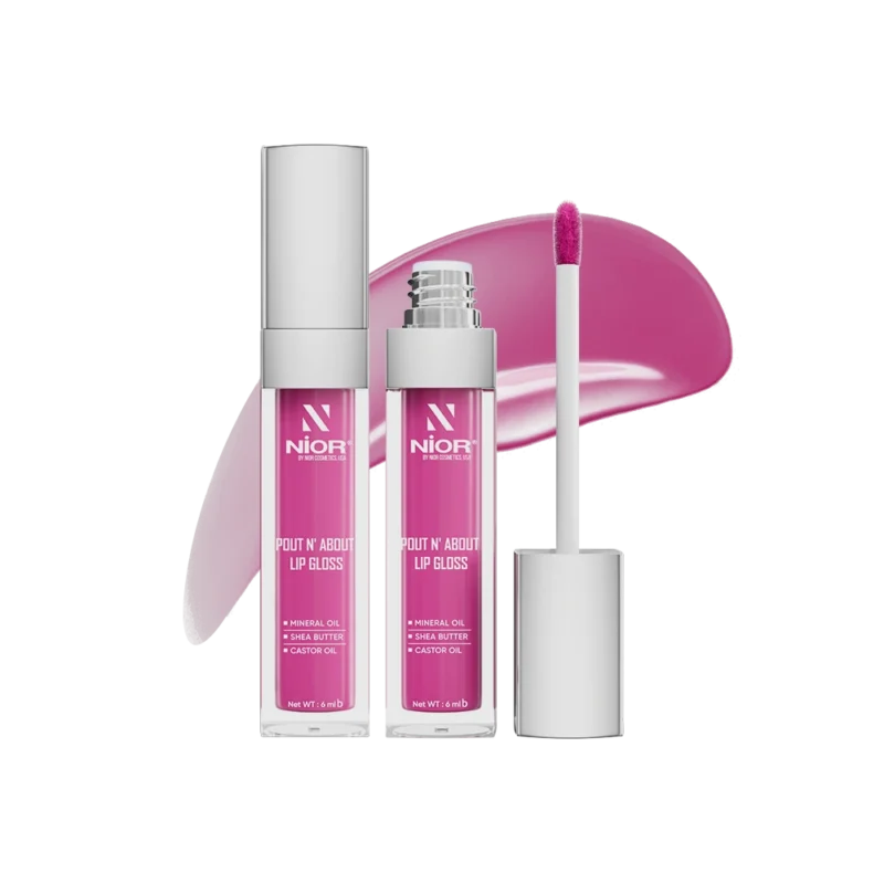 Nior Pout N About Lip Gloss - Fuchsia Flare