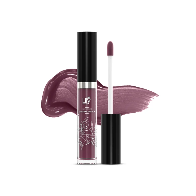Lily-Lip-Semi_Matt_Plum Lily Semi Matt Liquid Lipstick- Plum