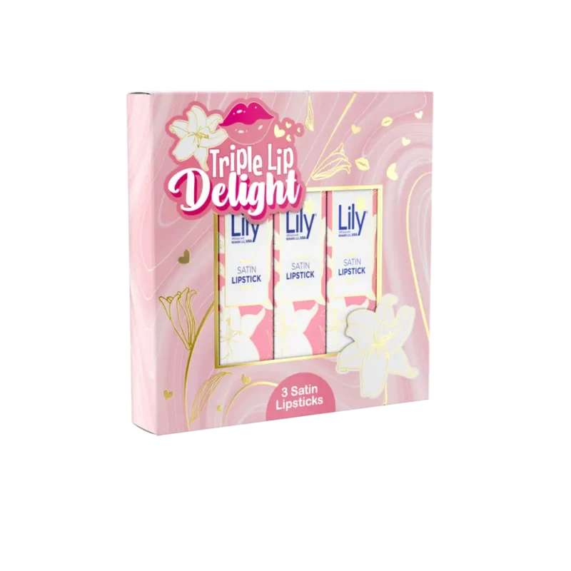 lily tripple delight gift box front image Lily Triple Lip Delight