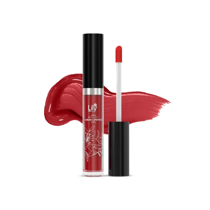 Lily Semi Matt Liquid Lipstick- Crimson