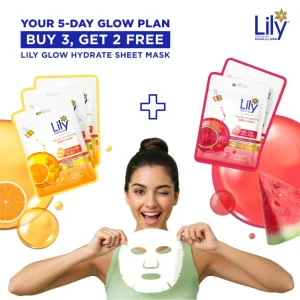 Lily Glow Hydrate Sheet Mask Buy 3 get 2 Free