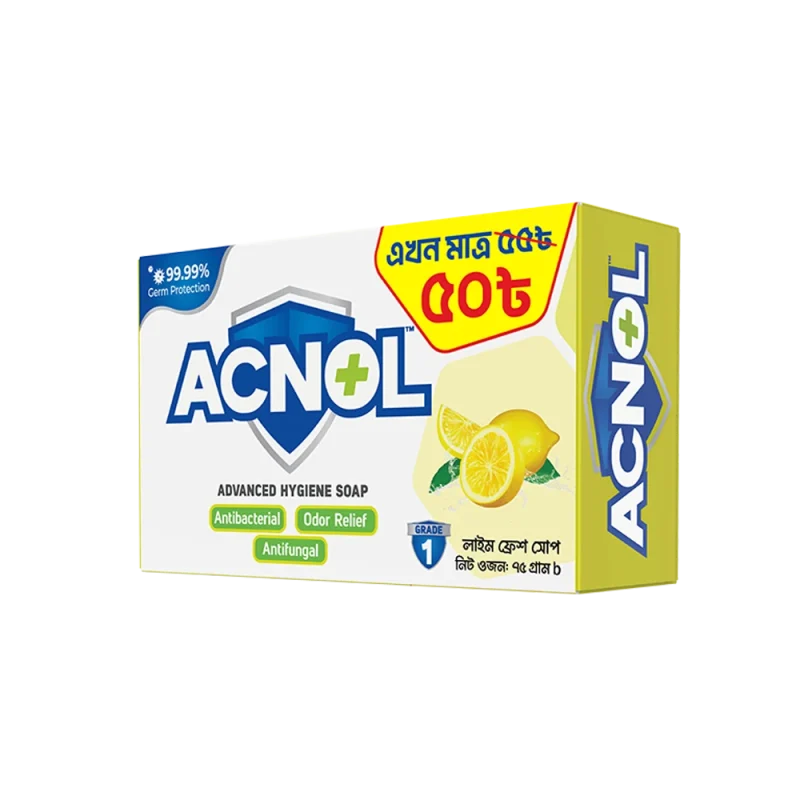Acnol soap 75gm-Lime Right Side