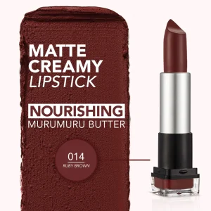 Flormar HD Weightless Matte Liquid Lipstick - 014 Ruby Brown
