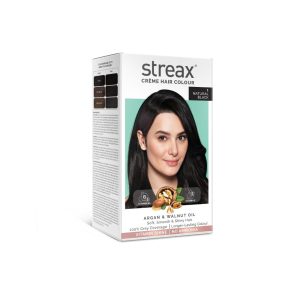 STREAX CREME HAIR COLOUR (NATURAL BLACK)-140ML